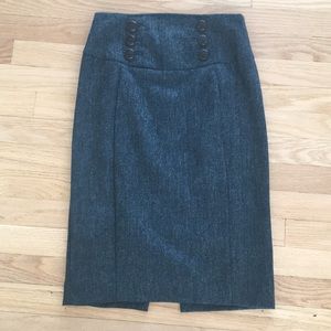 Express teal pencil skirt